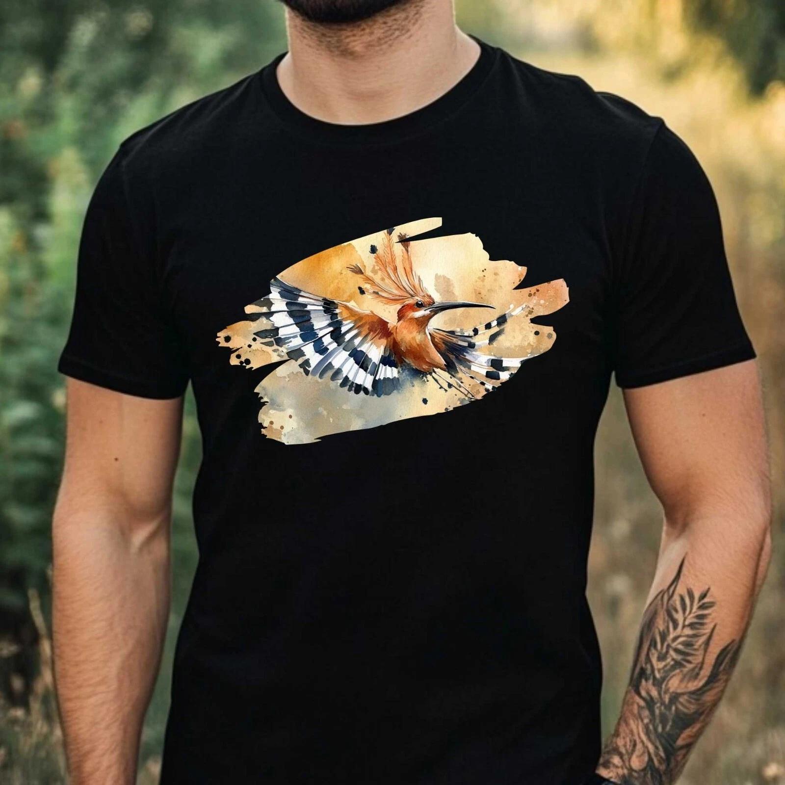 T-Shirt Herren Aquarell Vogel Motiv Baumwolle Größe XS bis 5XL XXL