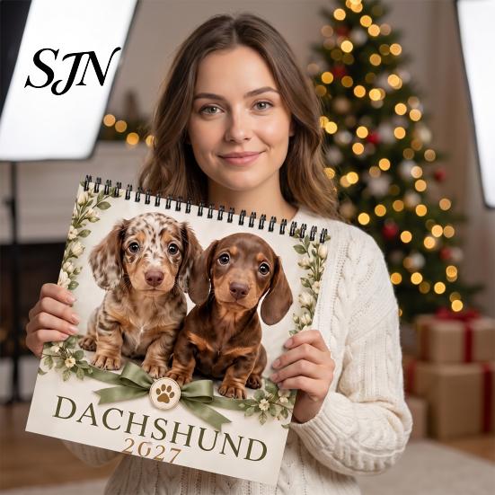 Room Decoration Calendar 2027 Dachshund Dog Wall Calendar, 12 Month Hanging Planner, Jan Academic Office Supplies 2027-Dec Theme for Home Organizing