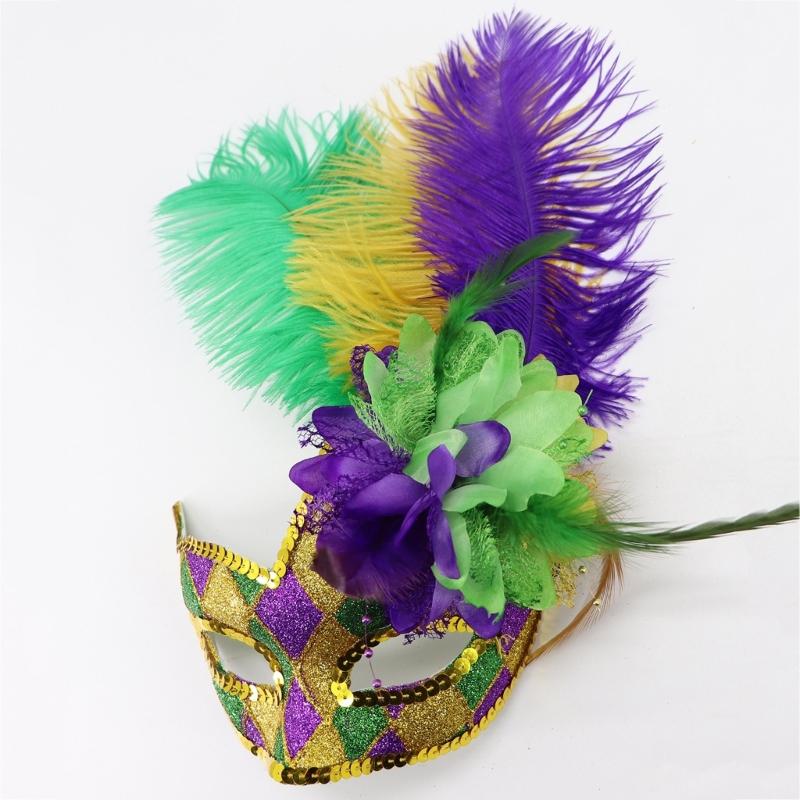 Mardi Gras Masquerade Masks Mardi Gras Party Masks Plastic Texture Festival Masks for Theme Parties and Festival Event