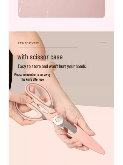 Multifunctional Kitchen Scissors: Bone Cutting, Baby Food Prep, Fish Cleaning, and Meat Grilling