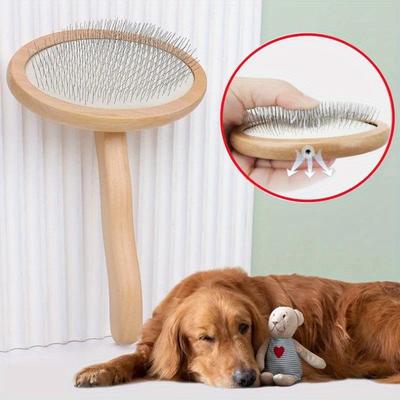 1 Stück Haustierkamm, Hundekamm, Borstenentfernung aus Massivholz, Entfernung von losen Haaren, Nadelkamm, Katzen- und Hundekamm, Bürste, Katzenkamm