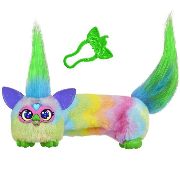 Furby DJ Furblets Can-Dee-Swirl, Mini peluche électronique, jouet pour enfant, 45 sons et musiques, dès 6 ans