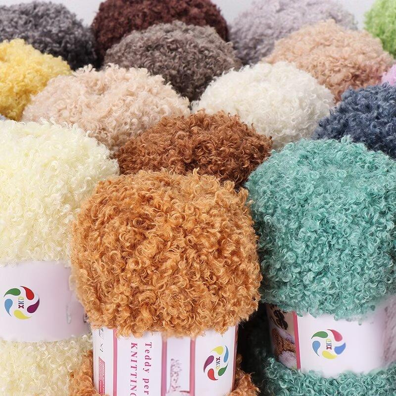 Imitation Teddy Velvet Yarn Imitation Fur Yarn Hand Knitted Material for Making Autumn and Winter Fashion Scarf Sweater Backpack Cushion Blanket Shoe