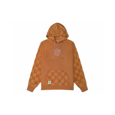 X Emma Mulholland Felpa con cappuccio con coulisse a maniche lunghe con design a scacchi retrò FW22 Top da donna Caffè VN0A7YKNYLY