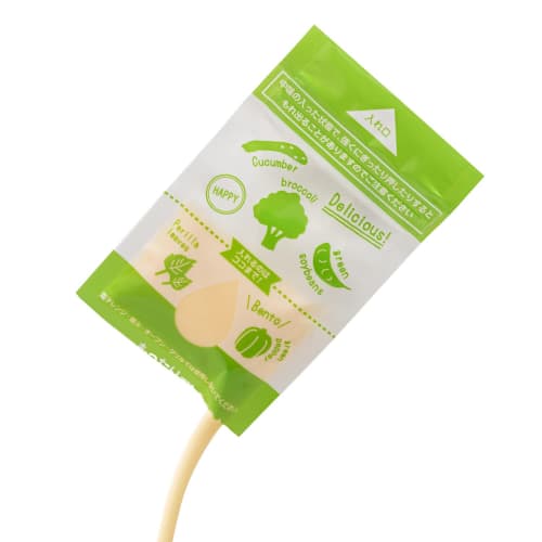 Artem Bento Condiment/Sauce Container, Green, 12cm x 6cm, Pack of 10, Antibacterial, Portable, Made in Japan, Sauce Pack A129743