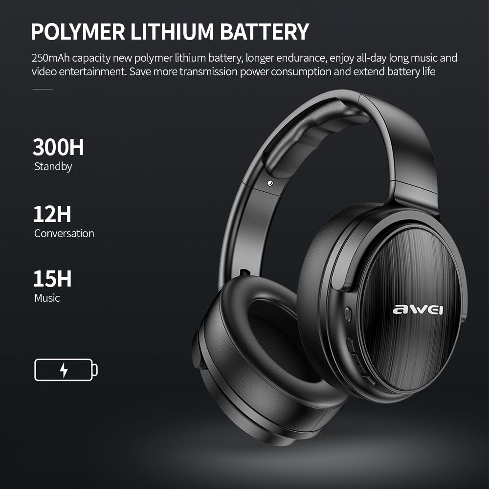 AWEI A780BL BT 5.0 Headphone Wireless&Wired Stereo Headset with Microphone Deep Bass Gaming Music Computer Phone