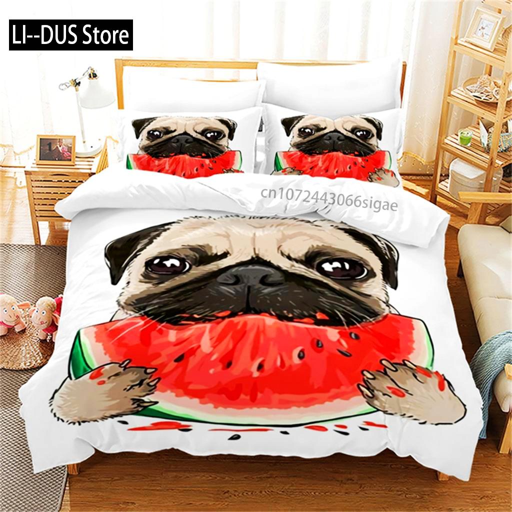 

Comforter Puppy Cute Pet Dog Print Comforter Microfiber Animal Theme Bedding Set Full Size For Kids Boys Girls Bedroom Comforter (quilt)-EU Single(135*200cm)3pcs