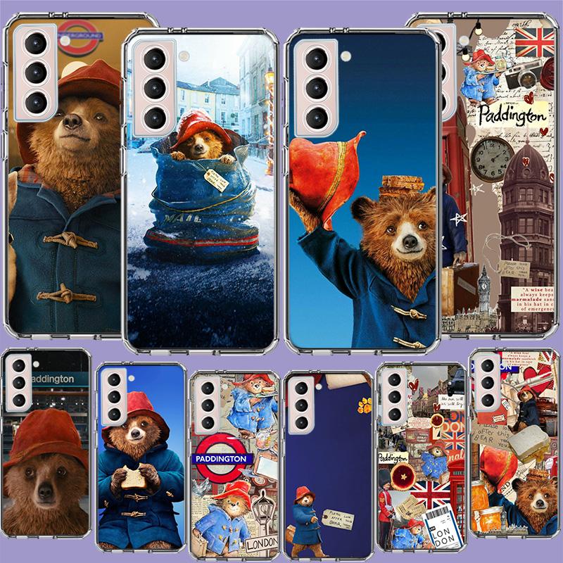 Cute P-Paddington Bear Phone Case For Samsung A16 A26 A36 A56 A17 A15 A25 A35 A55 A14 A24 A34 A54 A04S A05S Galaxy Note 20 10 9