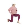 Nike Yoga Luxe Solid Color Round Neck Casual Fleece Loose Sweatshirt Women Sweatshirt Stardust-Red DM6974-618