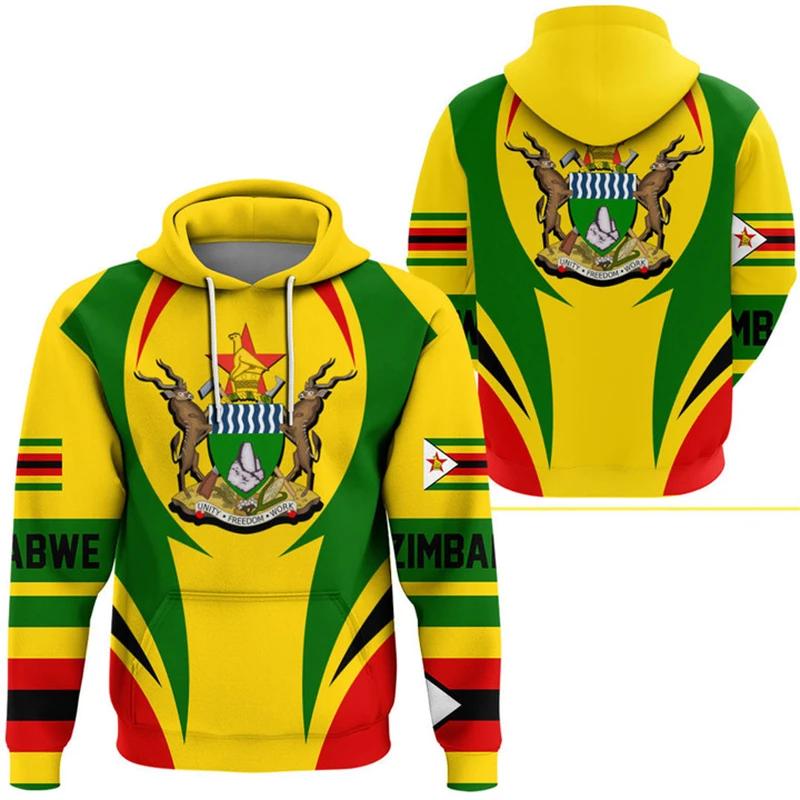 

Newest 2025 Zimbabwe Emblem Graphic Hoodies Loose Unisex Oversized Hooded Sweatshirts Spring Casual Streetwear Tops Pullovers L