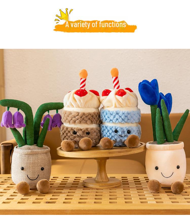 Creative Home Decor: Simulated Plants, Tulips, Succulents, Plush Dolls, Potted Flowers, Ornaments