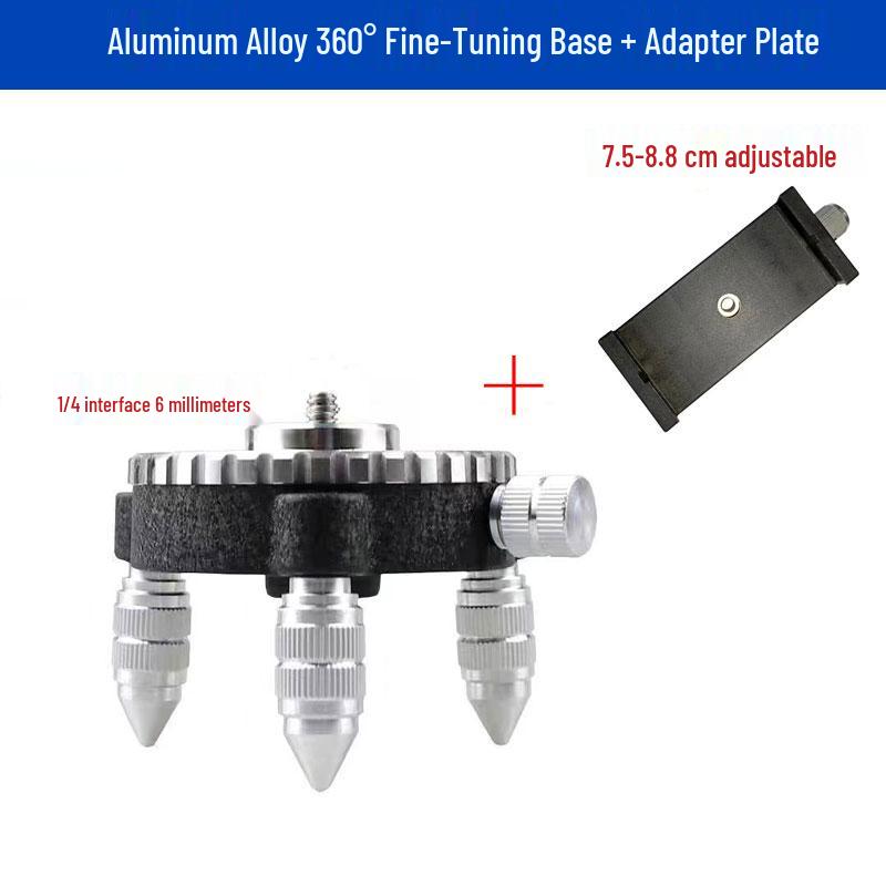 360° Adjustable Metal Lifting Platform with Green Infrared Spirit Level & Wall Sticker Tool
