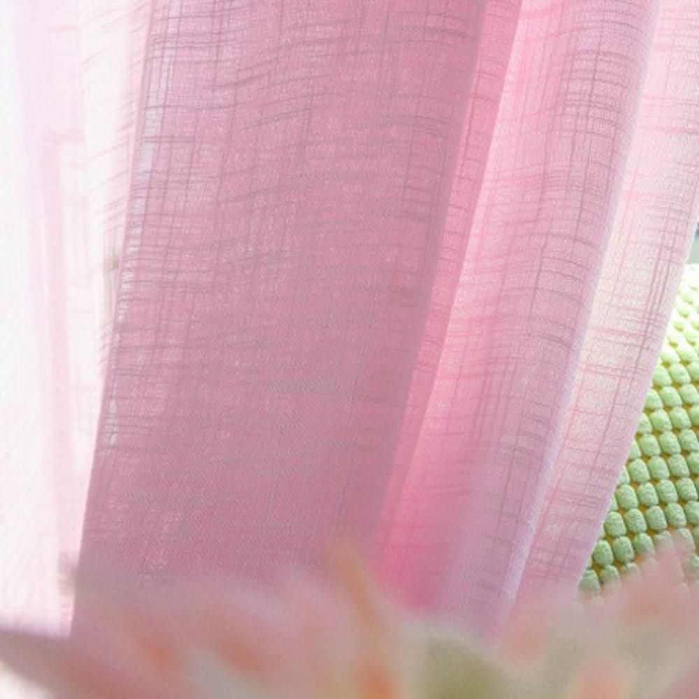 Big Belly Hemp Thickened Screen Curtain Window Screen Living Room Bedroom Study Balcony Simple Plain Color Finished Product Processing