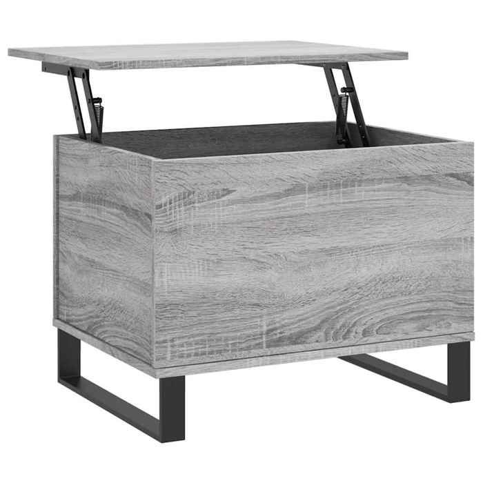 VidaXL Coffee Table Sonoma Grey 60x44.5x45 Cm Engineered Wood 830962