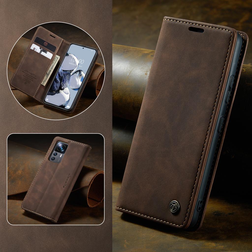 Magnetic Closure Leather Wallet Case for Xiaomi 15 Ultra 14 Pro 13T Pro 12X 12S 11T Lite Dustproof Cover with Card Slots Bracket