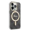 Guess GUBPP14XH4EACSK Case+ Charger Set iPhone 14 Pro Max 6.7" black/black hard case 4G Print MagSafe