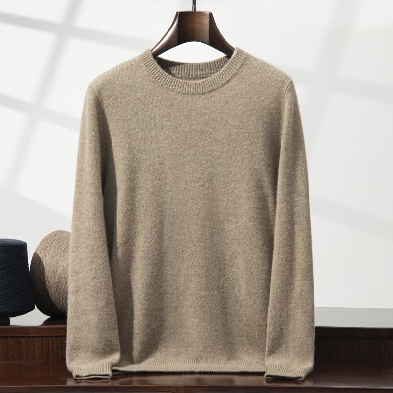 Men's Half-High Collar Thickened Cashmere Sweater - Soft Seven-Gauge Knit for Autumn/Winter