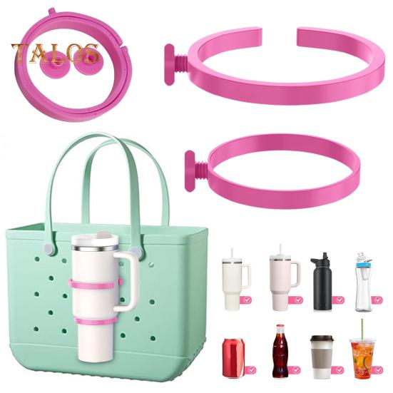 Universal Cup Holder for 30/40oz Tumblers 3-in-1 Beach Bag Attachment with Handles Multi-functional Cup Holder for Bogg Bag