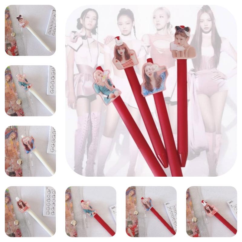 Korean Star Blackpink Peripheral Press Bullet Pen Girl Learning 05mm Stationery
