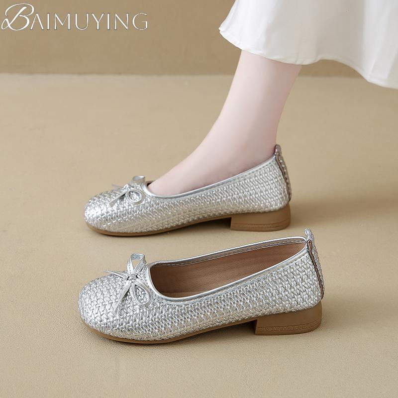 Bow Women Flats Square Toe Shoes New Trend Loafers Shoes Sandals Brand 2025 Summer Sneakers Walking Woman Zapatos Mujer