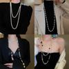 Elegant Geometric Pearl Necklace For Women With Electroplated Finish Summer Accessory