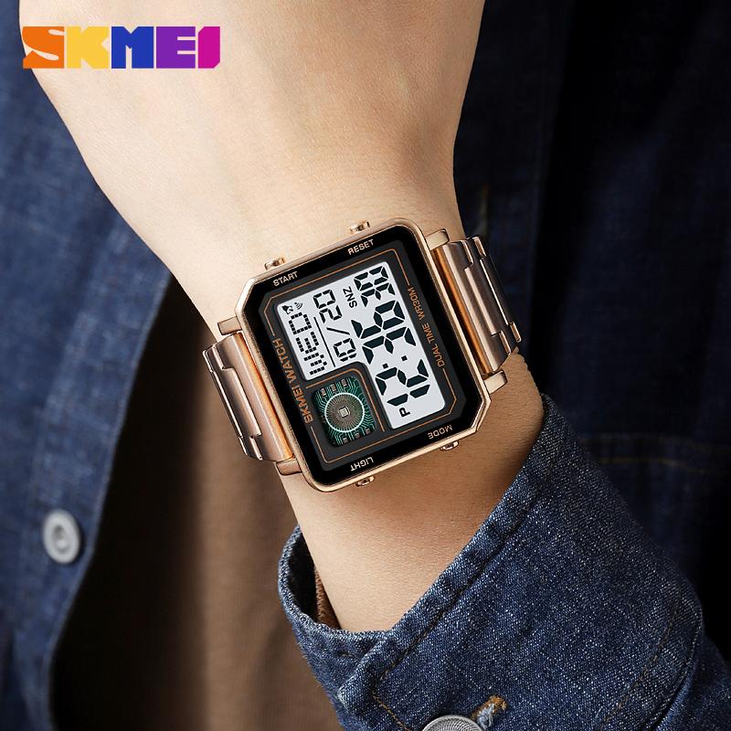 Reloj deportivo SKMEI con cronómetro y cuenta atrás, relojes para