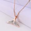 Titanium Steel Rose Gold Collarbone Necklace