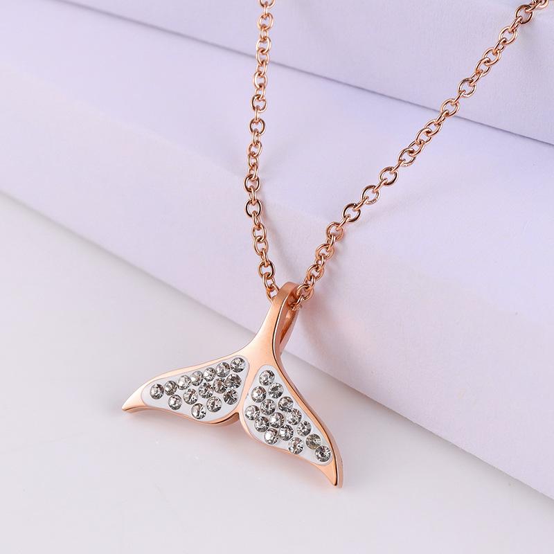 Titanium Steel Rose Gold Collarbone Necklace