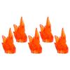 5 Pcs Building Blocks Figures Plastic Flames Miniature Fire Action Figure Accessories Robot Construction Vehicles Kids
