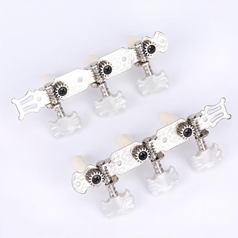 1 Pair Guitar Tuning Pegs Guitar Repairing Component Suitable for Acoustic and Electric Guitars with Metal Construction