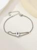 New stainless steel wholesale 26 English letters double-layer ring gold-plated bracelet