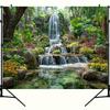 1pc Garden Waterfall Backdrop Tapestry - Polyester Fabric, Machine Washable, Suitable for Bedroom Living Room Decoration