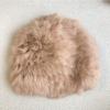 Rabbit Fur Hat Female Chuanxi White Fur Hat Fur Cold and Warm Plush Knitted Hat Cute Headgear Autumn and Winter
