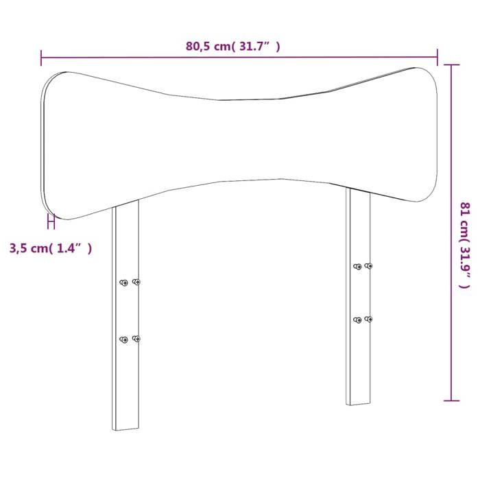 VidaXL Tête de Lit, Tête de Lit avec Pieds, Meuble de Chambre à Coucher, Accessoire de Lit Simple, Tête de Cadre de Lit, 844798