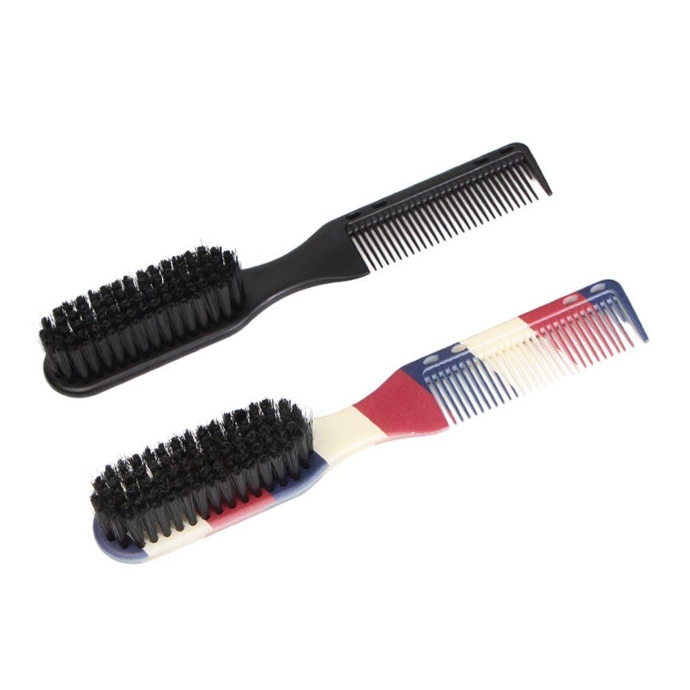 2Pcs Hair Styling Double-sided Comb Black Small Hair Comb Durable Hair Brush  Barber