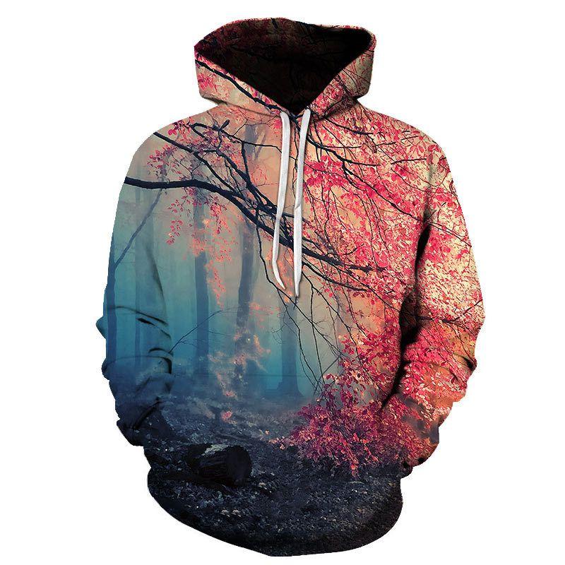 

3d Printed Wolf Flower Hoodie Unisex Hooded Sweatershirt Long Sleeve Pullover Gray Red,4XL