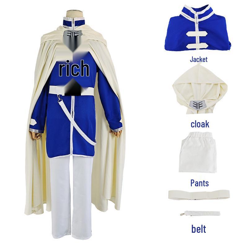 

Frieren Beyond Journey s End: Himmel Cosplay Costume with Double Ponytails and Elf Ears S