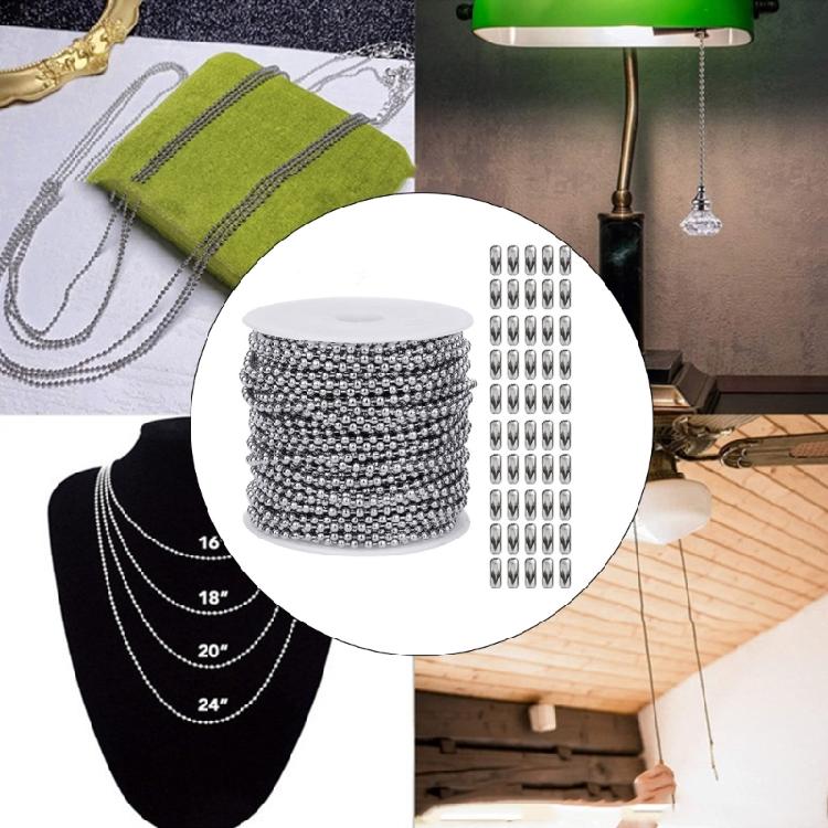 Unisex Sturdy Stainless Steel Beaded Belt Chain with 50 Customizable Waist Buckles Portable Accessory for Trendy Looks