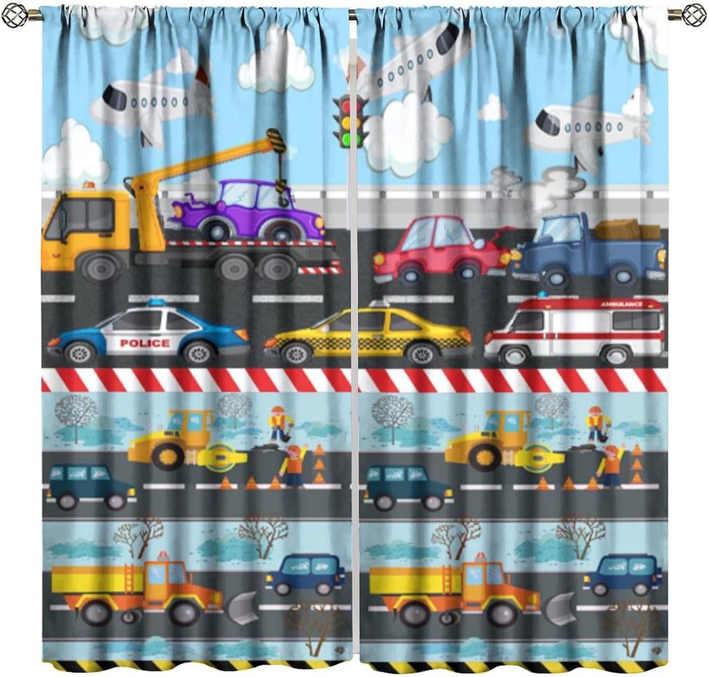 Colorful Inspirational Kids Curtains Quotes Cute Child Cartoon Motivational Rainbow Sun Rod Pocket Window Drapes For Kitchen