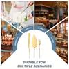 4pcs Elegant Wedding Cake Knife and Server Set with Pearl Ceramic Handles - Stainless Steel, Perfect for Cakes, Pies, and Special Occasions