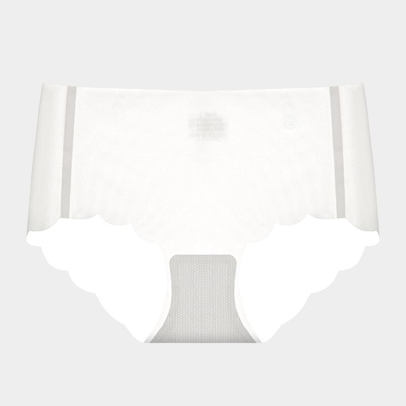 Culottes sans couture pour femme avec fond en soie antibactérienne - Respirantes, sans marques, en soie glacée fine, forme triangle, pour l'été