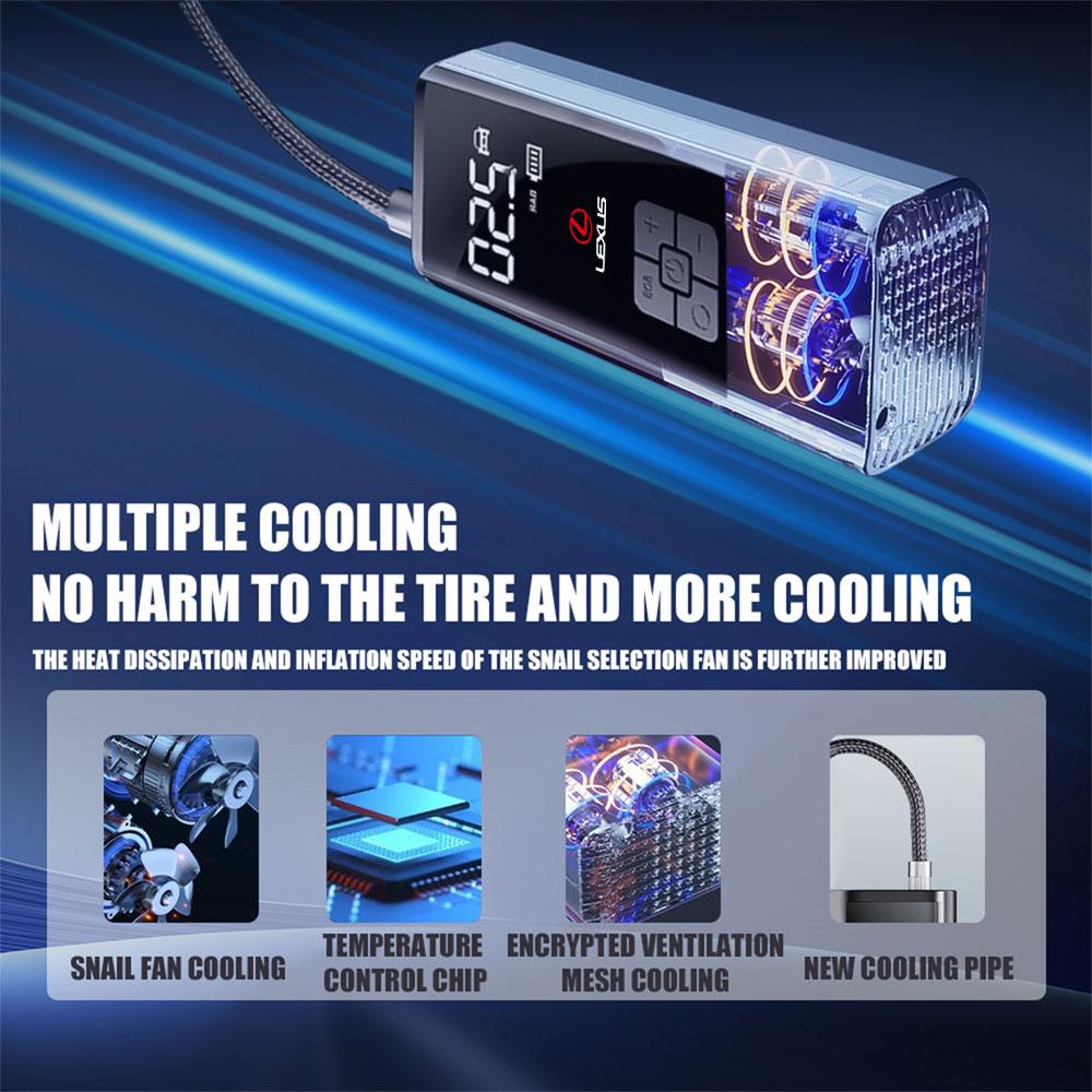 Portable Air Compressor for Car Tires Fast Air Pump Tire Inflator For Lexus IS IS250 IS250C IS300 IS300C IS350C F SPORT RX GX LS