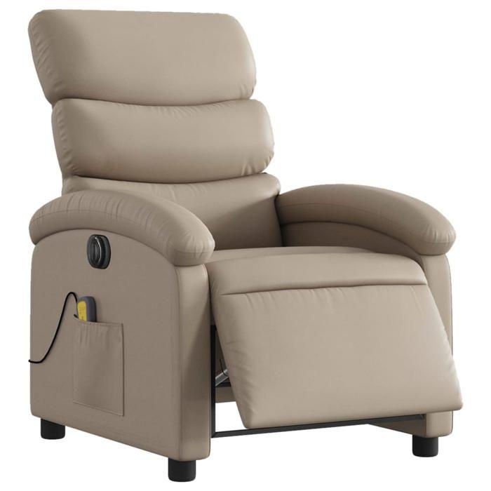 VidaXL Electric Reclining Massage Armchair, Relaxation Chair with Adjustable Backrest and Footrest, Seat of 3204039
