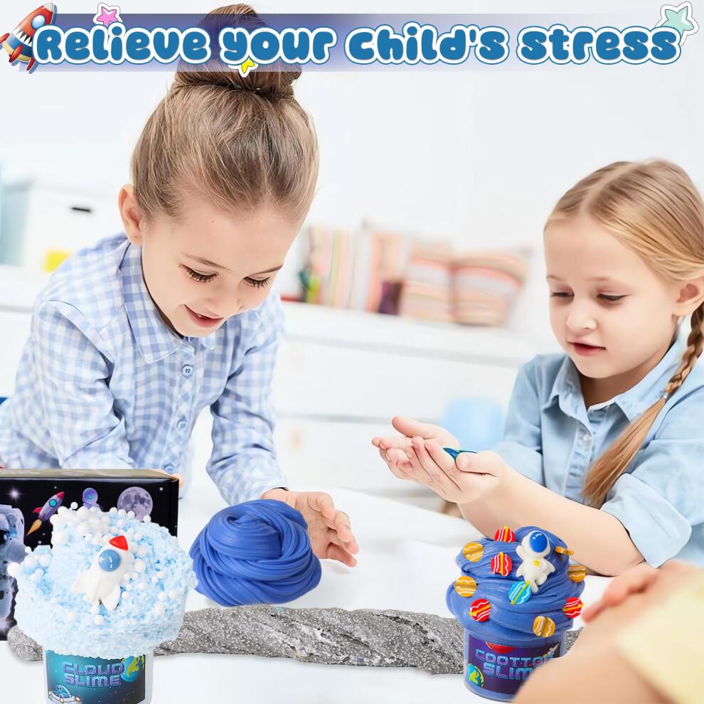 6 Packs Slime Making Kit Soft and Non-Sticky, Cloud Slime, Butter Slime & Crystal Slime?DIY Slime Kit Party Favorsfor Girls And Boys?Starry Sky ?
