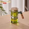 Gianxi Piaoyi Cup Bamboo Shape Teapot High Temperature Resistant Glass Kettle One Touch Tea Separation Filter Teacup Tea Set