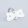 HF New Style Butterfly Shape Wall Mounted Zinc Alloy Stainless Steel Bathroom Single Coat Hook Towel Hook Robe Hook