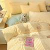 Winter Thick Milk Flannel Bedding Set Cartoon Double-sided Warm Duvet Cover Sheet Bedspread