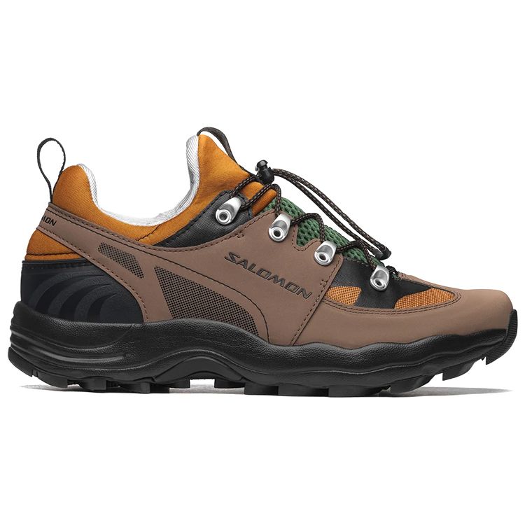 SALOMON Raid Wind Low Top Trendy Casual Outdoor Functional Shoes 75th Anniversary Men Shoes Brown Yellow Black 417048
