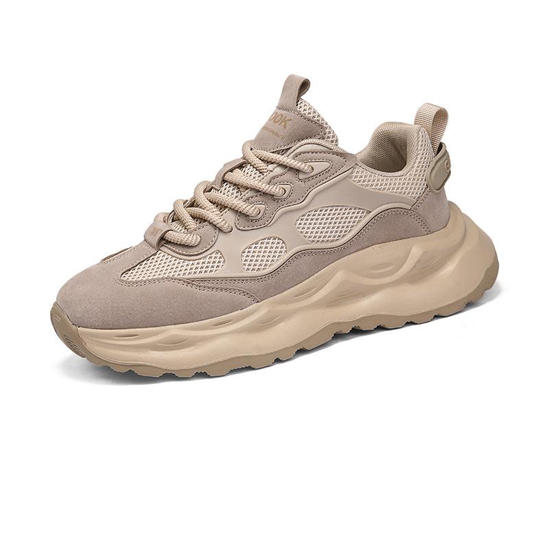 Chaussures de sport style rétro basses luxe léger semelles épaisses amortissantes nouvelles chaussures décontractées tendance papa