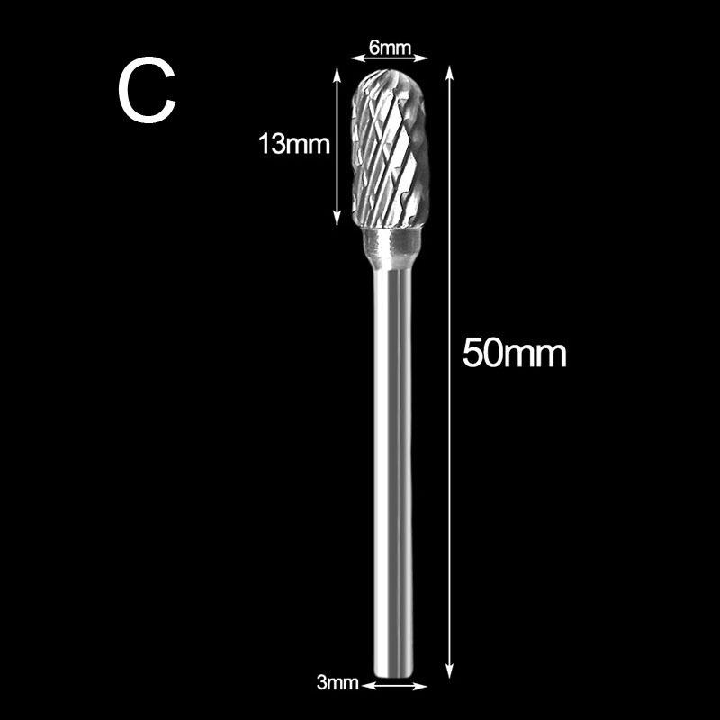 Tungsten Carbide Double-Grain Rotary Milling Cutter 3*6 Mm